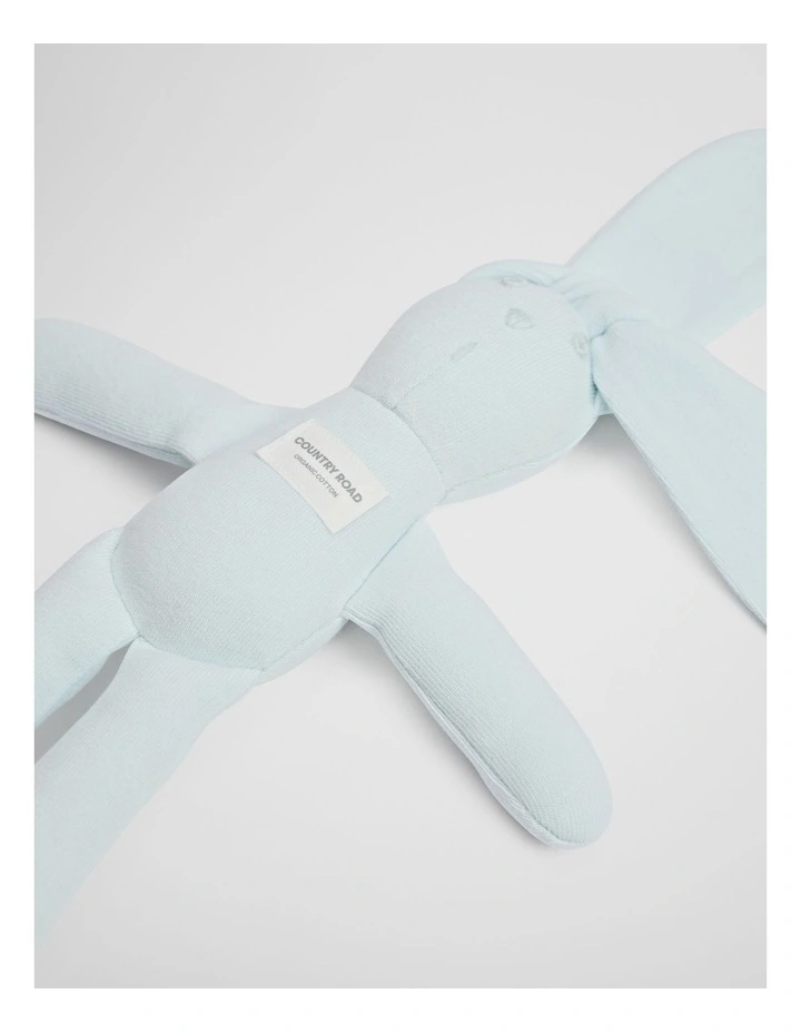 Organically Grown Cotton Rib Bunny in Pale Blue image 2