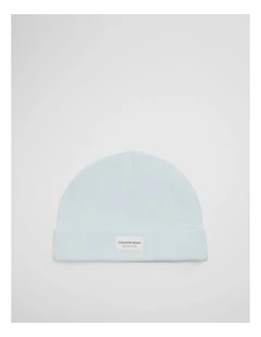 Organically Grown Cotton Beanie in Pale Blue