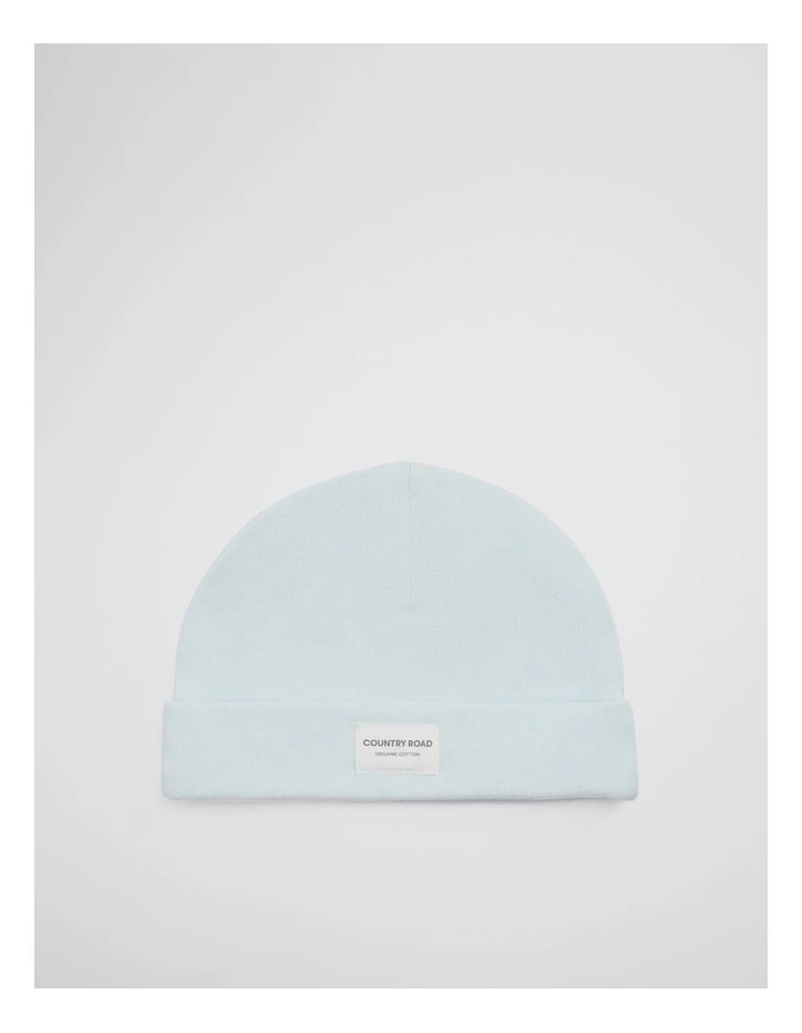 Organically Grown Cotton Beanie in Pale Blue image 1