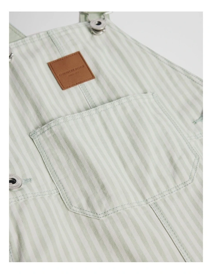 Organically Grown Cotton Railroad Overall in Saltbush image 2