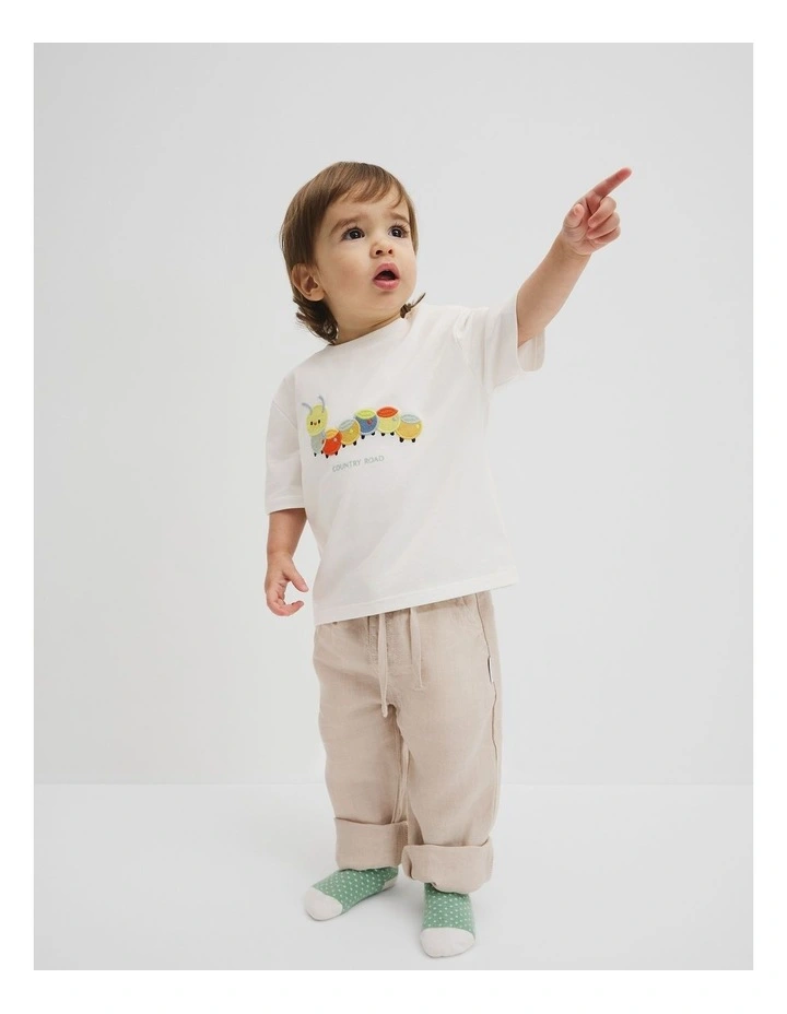 Linen Pant in Pebble image 1