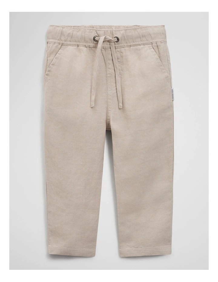 Linen Pant in Pebble image 2