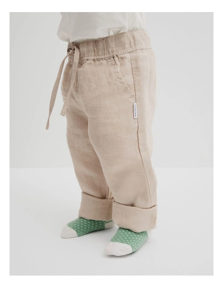 Linen Pant in Pebble image 4