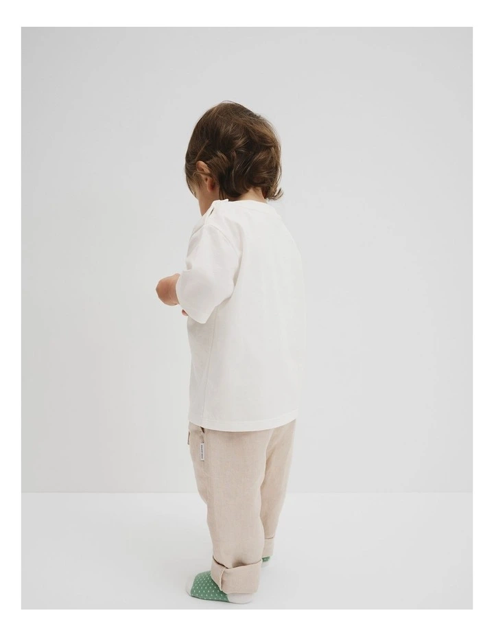 Linen Pant in Pebble image 5