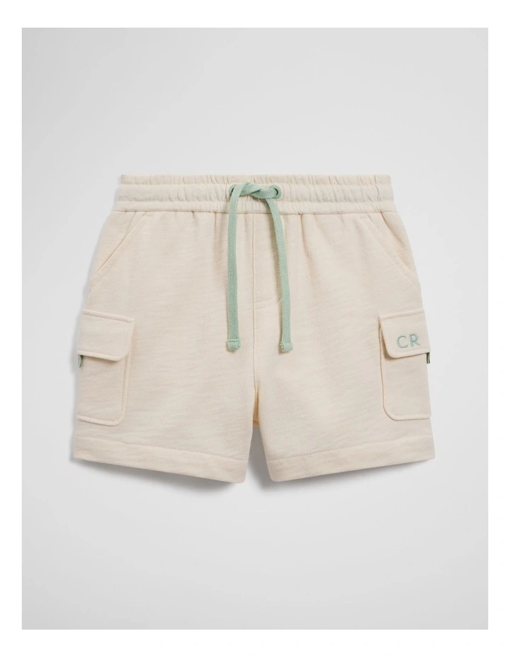 Organically Grown Cotton Soft Cargo Pant Short in Saltbush image 1
