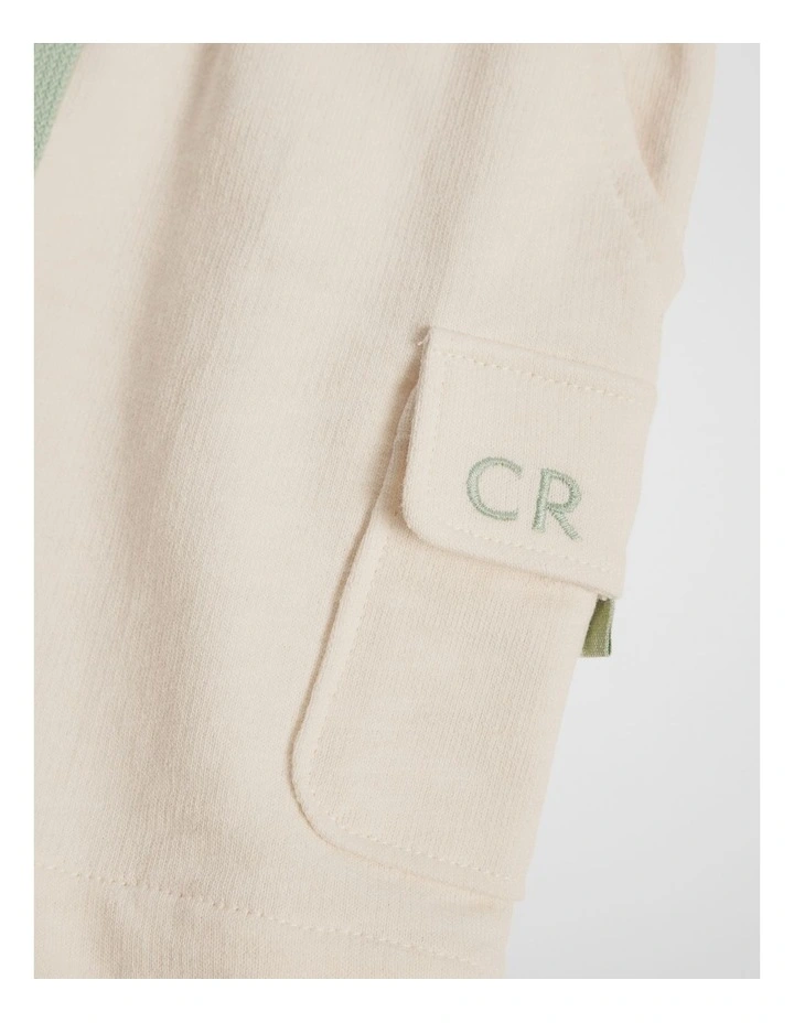 Organically Grown Cotton Soft Cargo Pant Short in Saltbush image 2