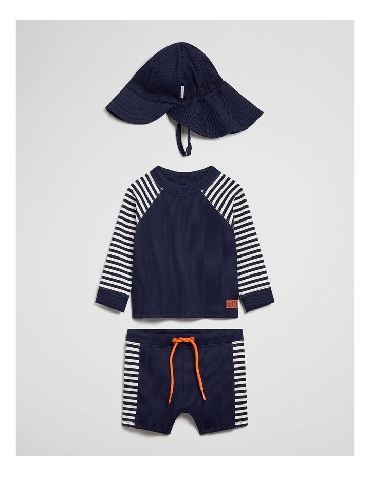 3-piece Swim Set in Navy image 1