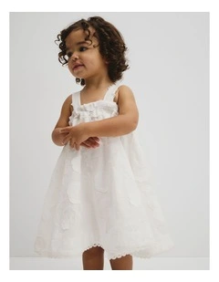 Sleeveless Broderie Romper Dress in Marshmallow