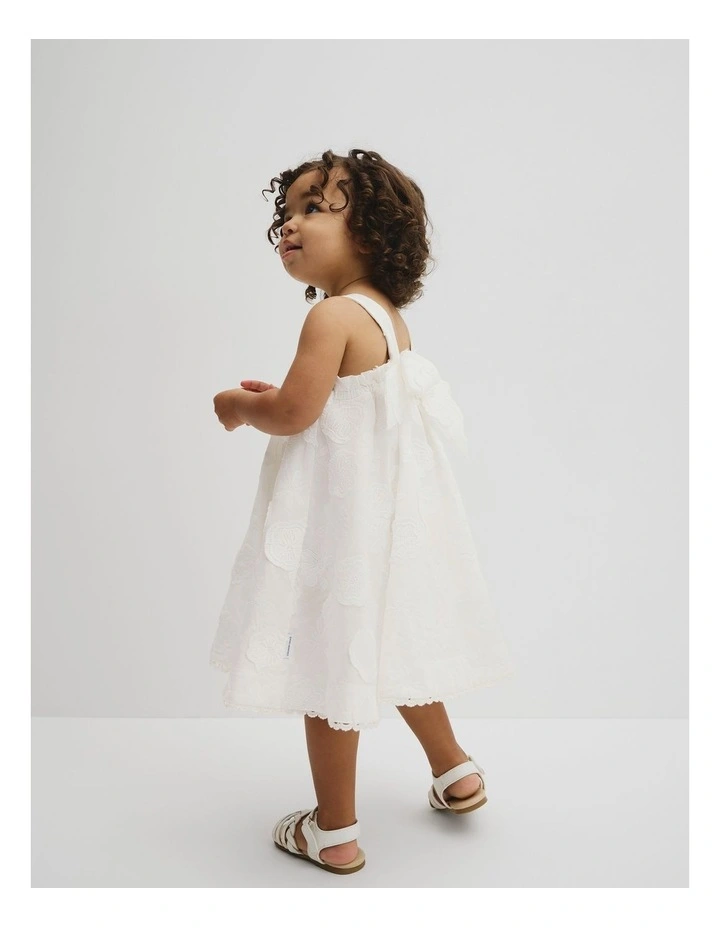 Sleeveless Broderie Romper Dress in Marshmallow image 5