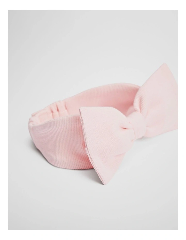 Rib Headband in Mineral Pink image 2