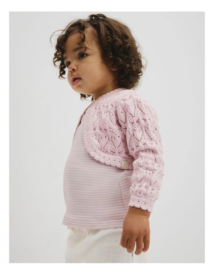Australian Cotton Knit Bolero in Ballet Pink image 1