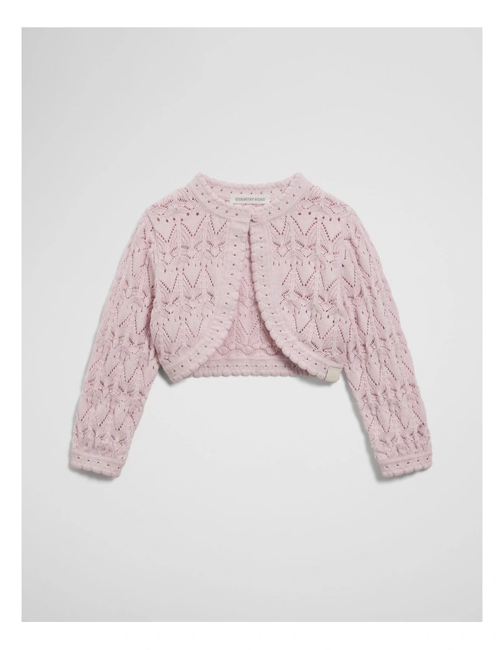 Australian Cotton Knit Bolero in Ballet Pink image 2