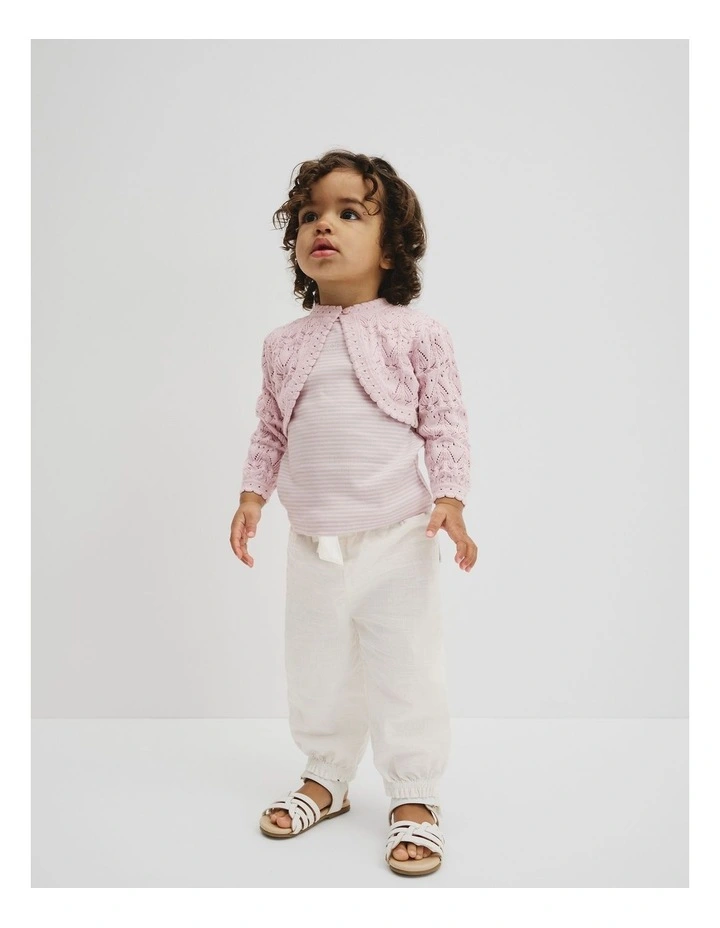 Australian Cotton Knit Bolero in Ballet Pink image 4