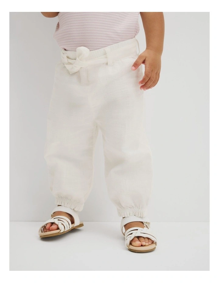 Woven Cuff Pant in Marshmallow image 4