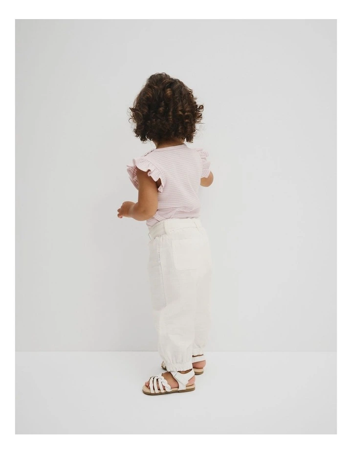 Woven Cuff Pant in Marshmallow image 5