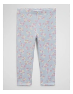 Printed Legging in Blue Floral
