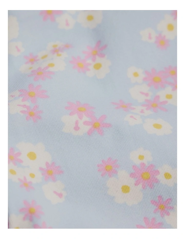 Printed Legging in Blue Floral image 2
