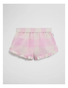 Gingham Short in Pink Lavender