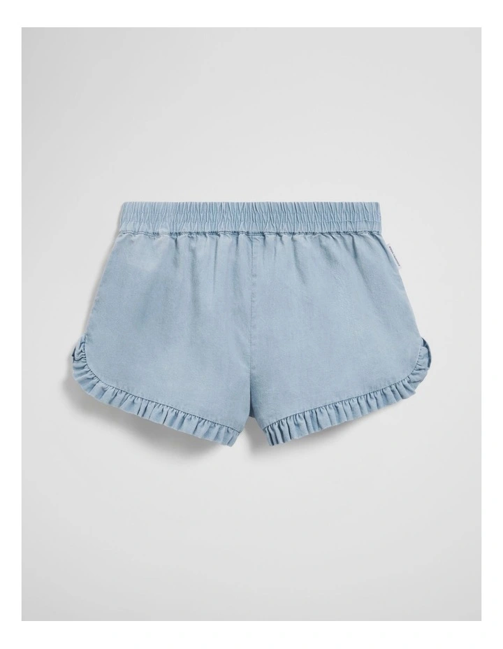 Chambray Short in Sky Blue Wash image 1