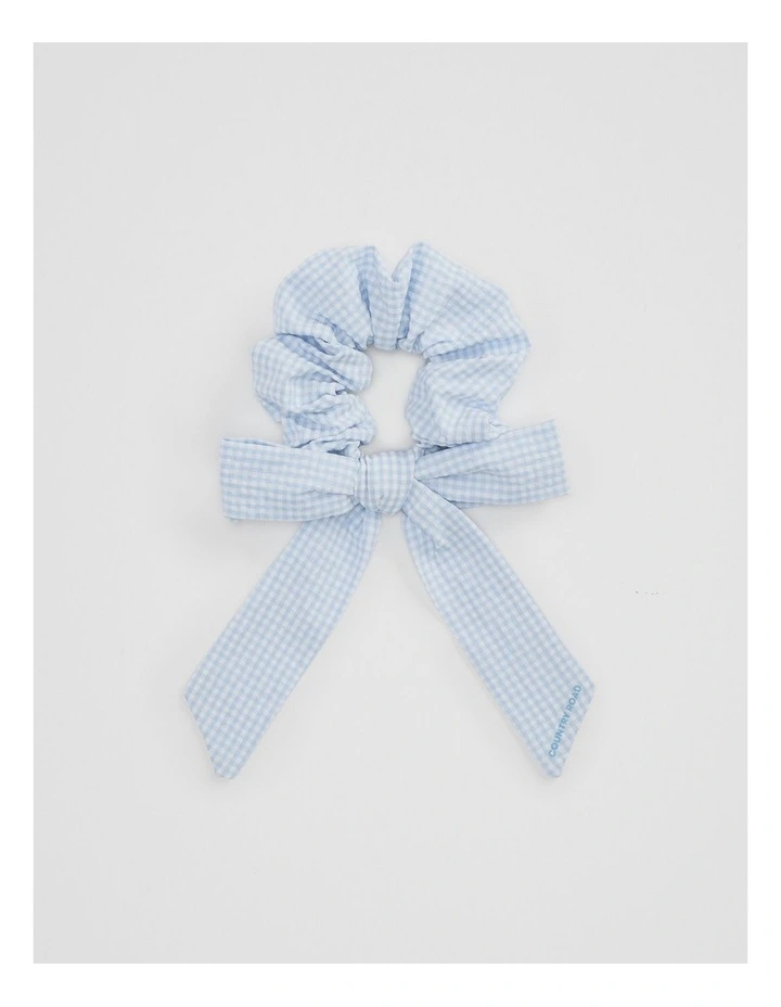 Bow Scrunchie in Pale Blue image 1