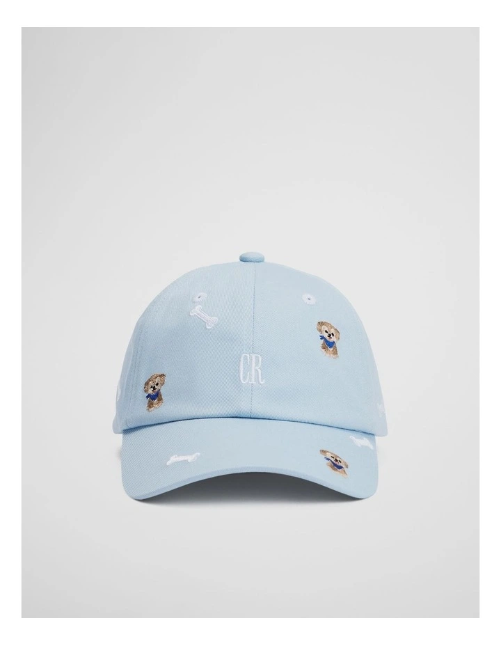 Child Embroidered Cap in Soft Blue image 1