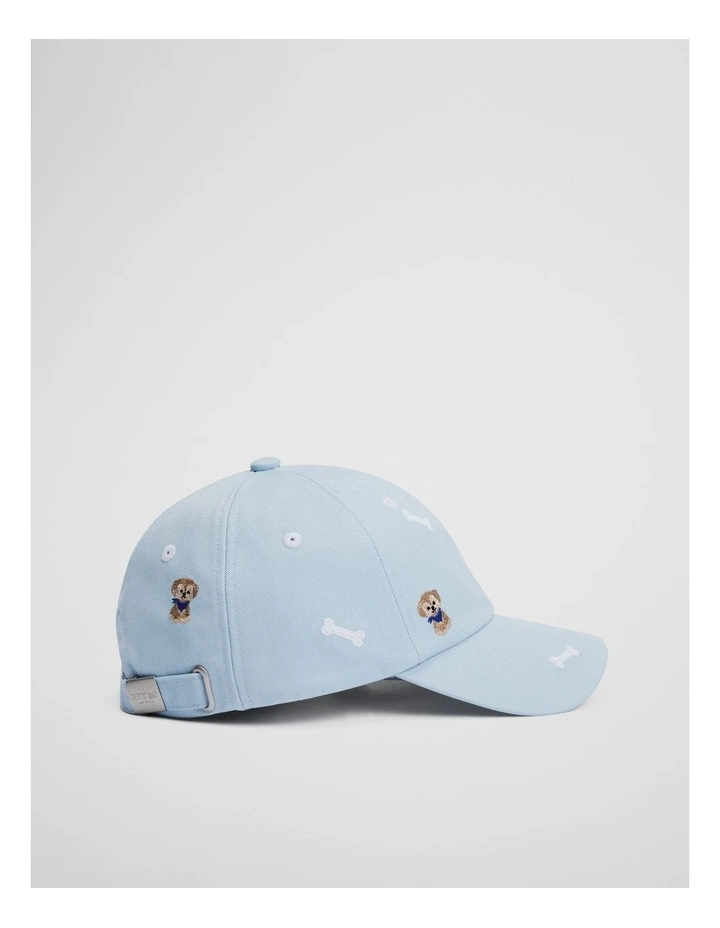 Child Embroidered Cap in Soft Blue image 2
