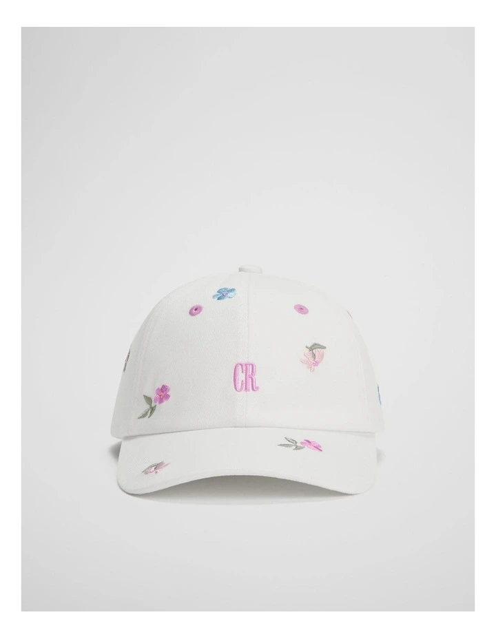 Child Embroidered Cap in Mauve image 1