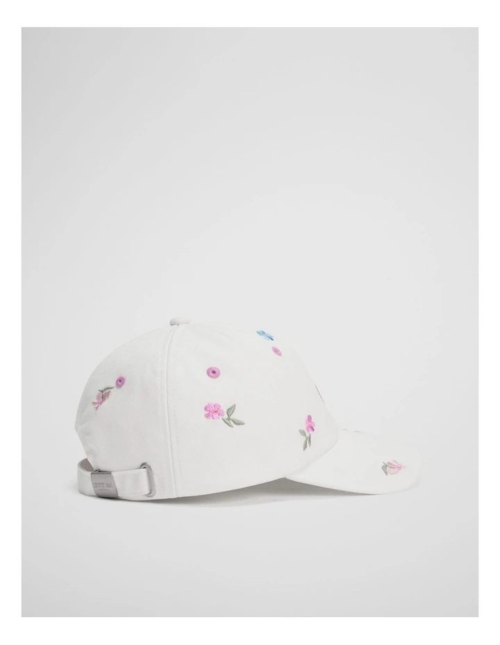 Child Embroidered Cap in Mauve image 2