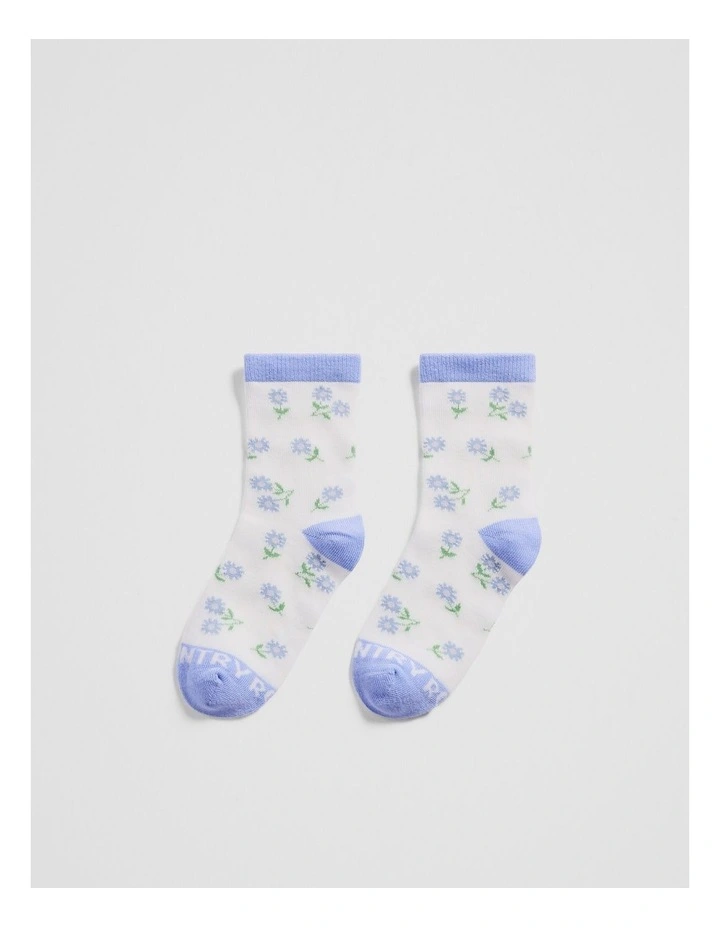 Flower Sock in Bluebell image 1