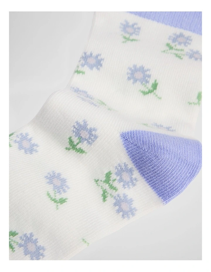 Flower Sock in Bluebell image 2