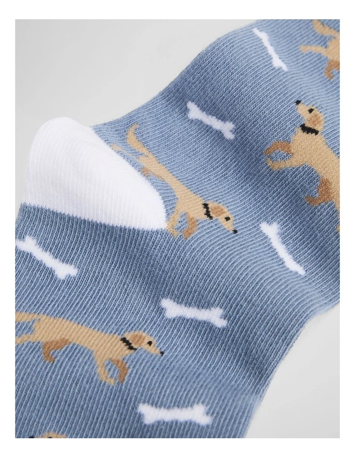 Dog Sock in Soft Blue image 2