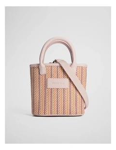 Woven Mini Tote Bag in Blush