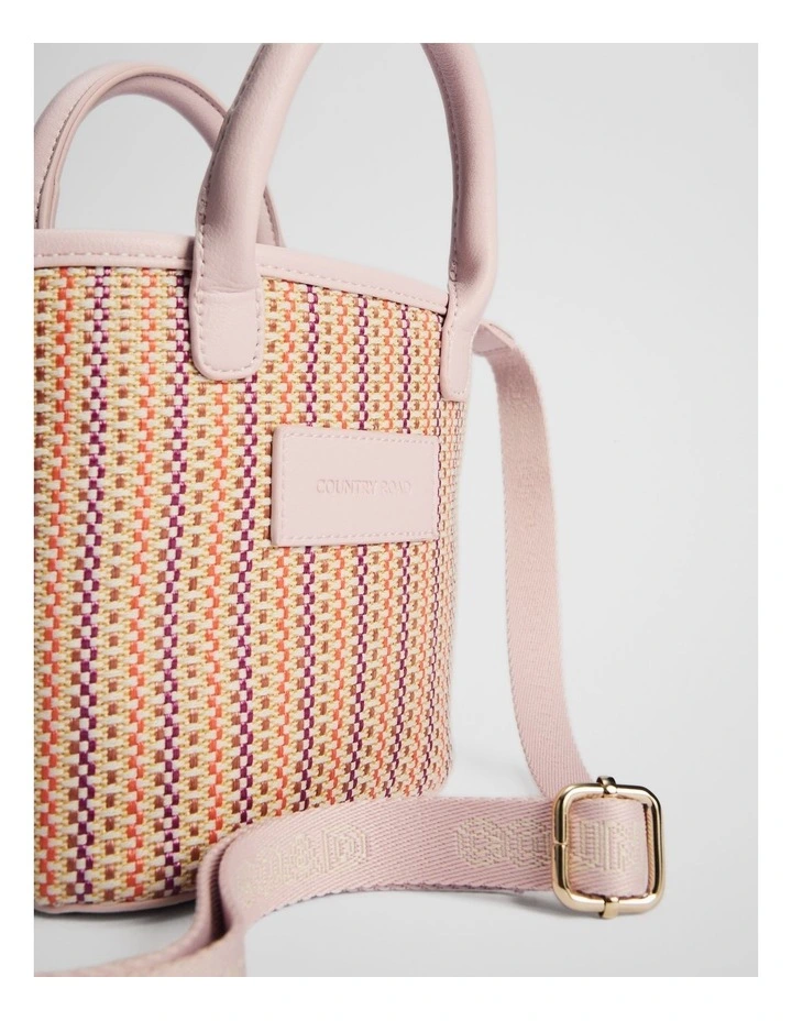 Woven Mini Tote Bag in Blush image 3