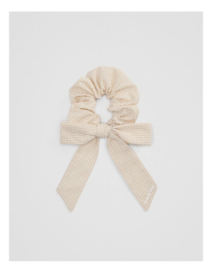 Bow Scrunchie in Natural image 1