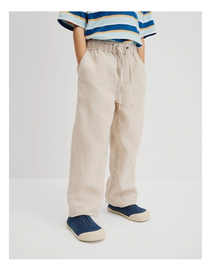 Linen Pant in Pebble image 4