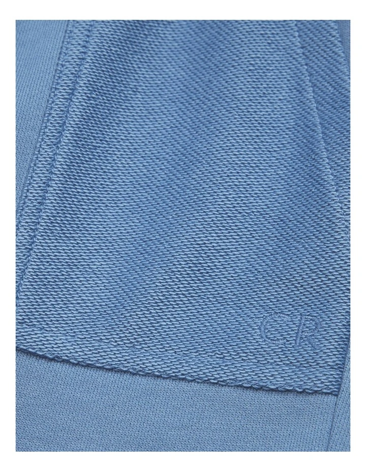 Australian Cotton Pocket Detail Sweat Short in Pacific Blue image 2