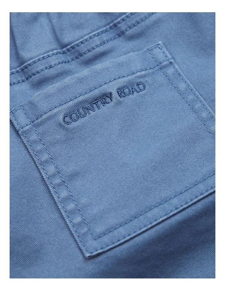 Pull On Twill Short in Pacific Blue image 6