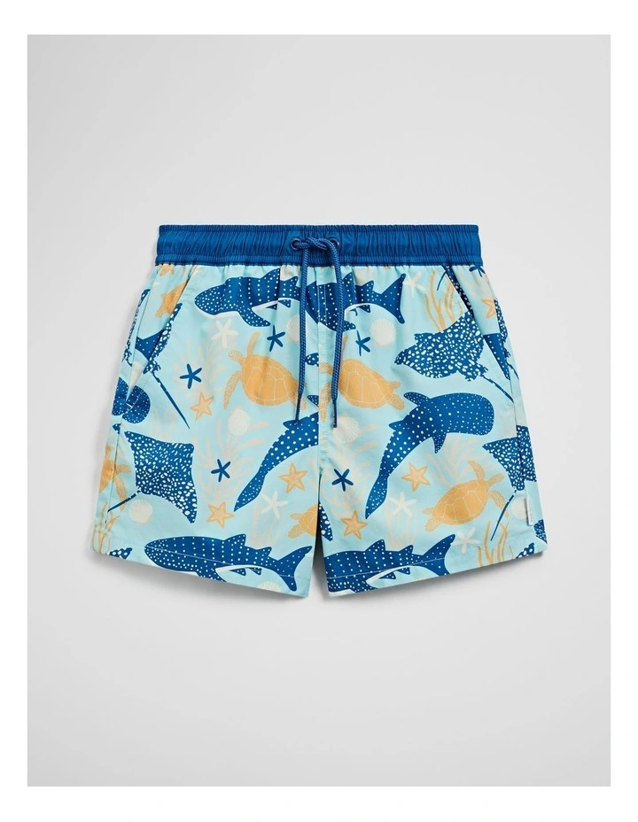 Volley Short in Reef Print image 2