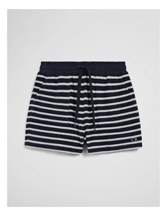 Stripe Terry Short in Navy Stripe