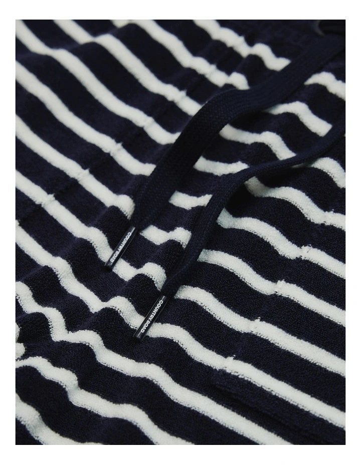 Stripe Terry Short in Navy Stripe image 2