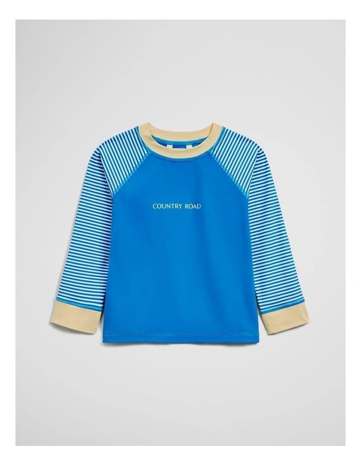 Logo Rash Vest in Seaside Blue image 1
