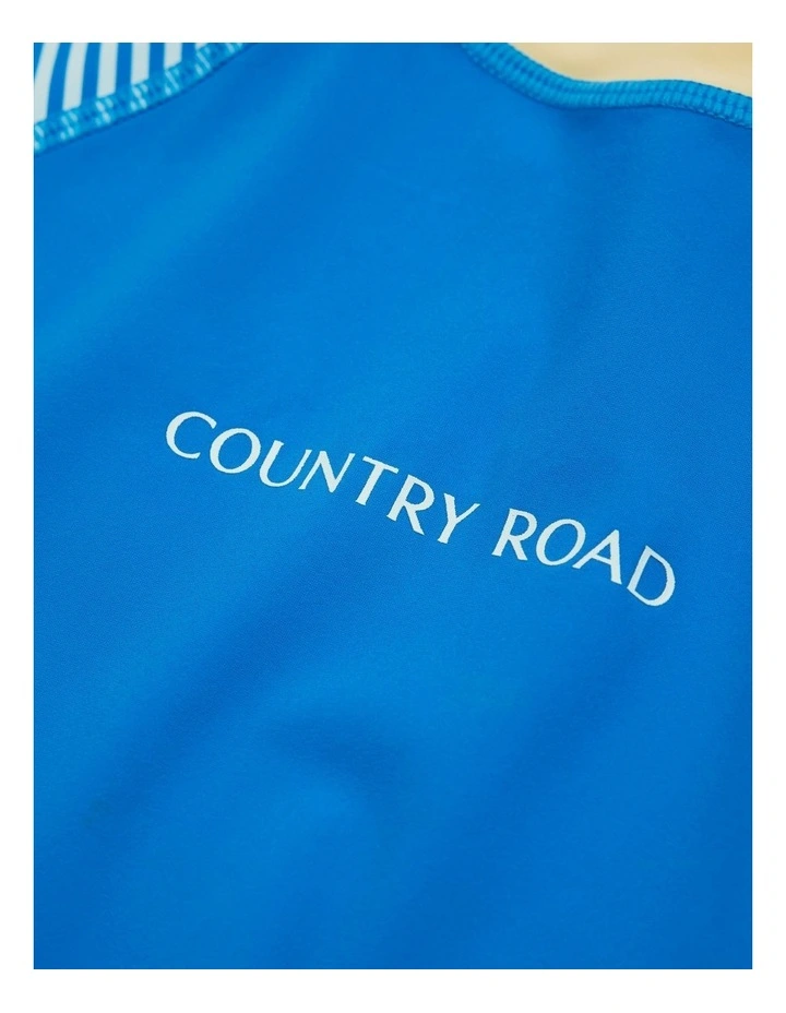 Logo Rash Vest in Seaside Blue image 3