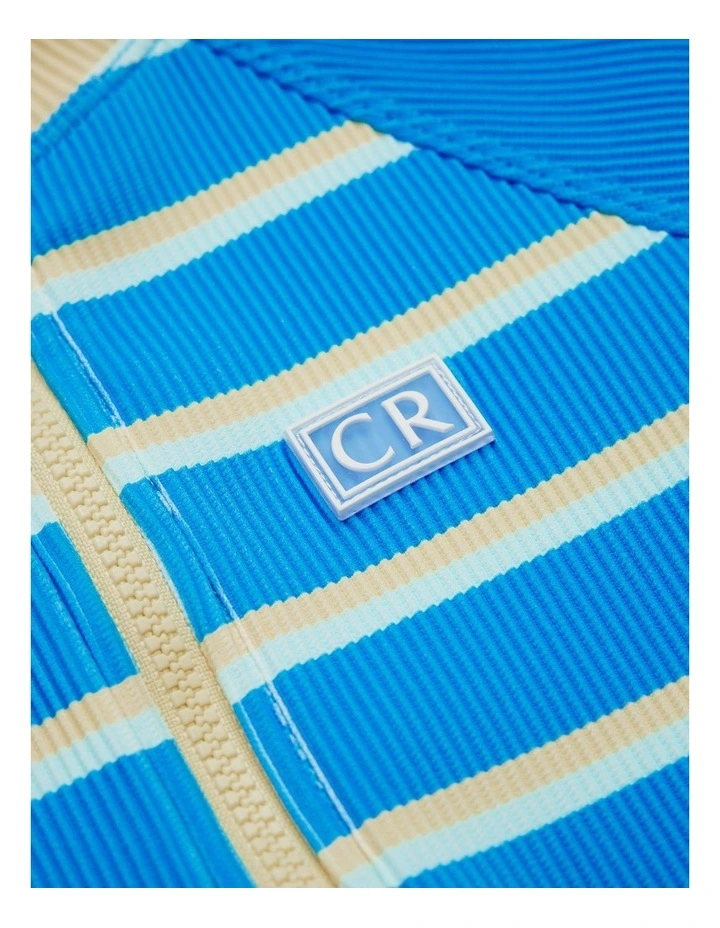 Textured Swimsuit in Seaside Blue image 2