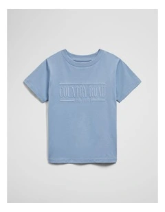 Australian Cotton Heritage T-shirt in Mid Blue