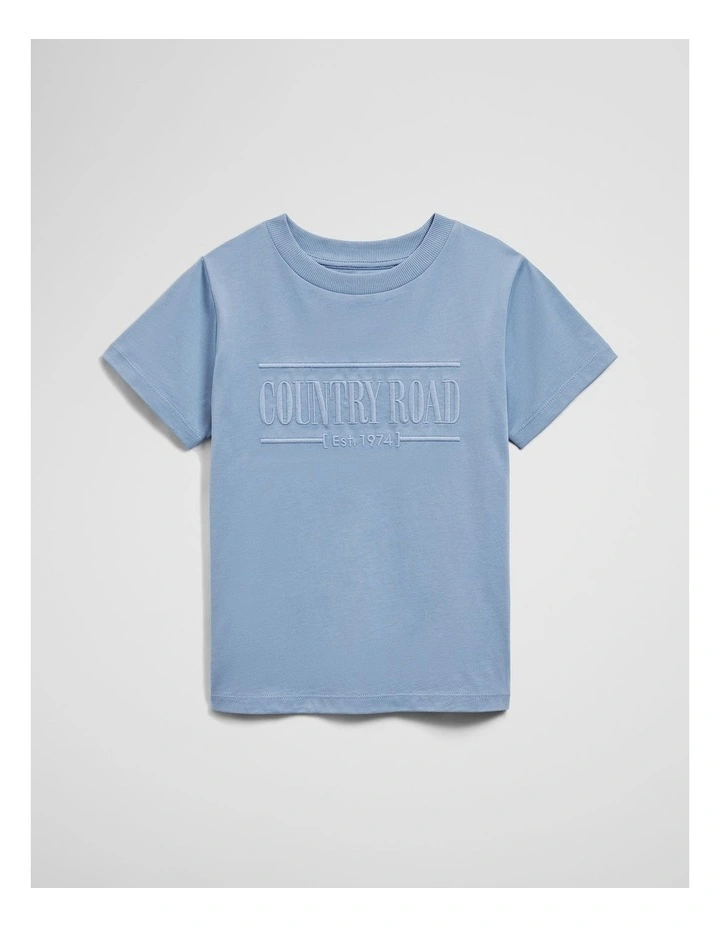 Australian Cotton Heritage T-shirt in Mid Blue image 1