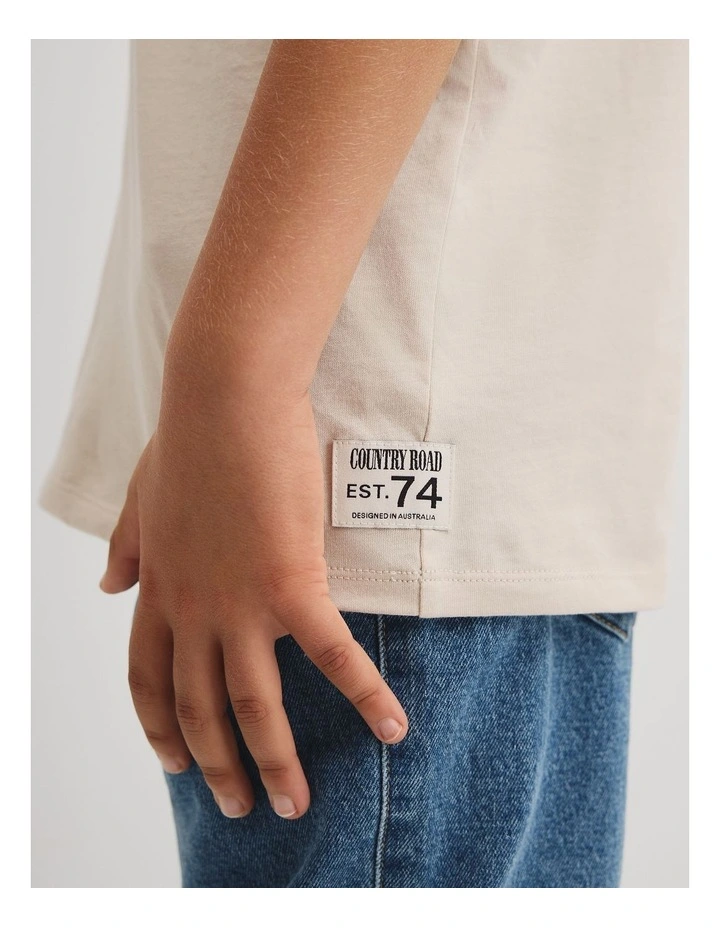 Teen Relaxed Fit Ocean T-shirt in Pebble image 3