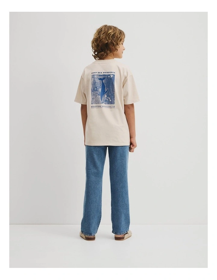 Teen Relaxed Fit Ocean T-shirt in Pebble image 5