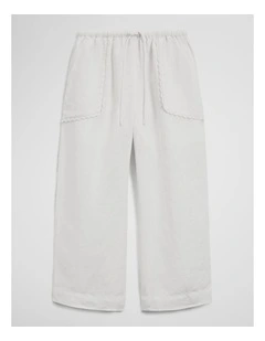 Linen Wide Leg Pant in Marshmallow
