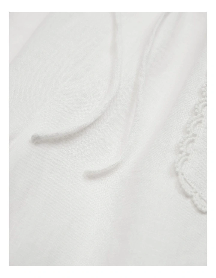 Linen Wide Leg Pant in Marshmallow image 2