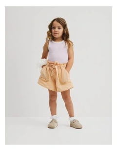 Paperbag Short in Pale Orange